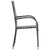 3 Piece Garden Dining Set Grey and Black