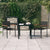 3 Piece Garden Dining Set Black