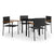 5 Piece Garden Dining Set Black
