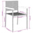 5 Piece Garden Dining Set Black
