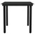 3 Piece Garden Dining Set with Cushions Black