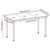 7 Piece Garden Dining Set with Cushions Grey