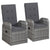 5 Piece Garden Dining Set with Cushions Grey
