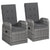 5 Piece Garden Dining Set with Cushions Grey