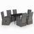7 Piece Garden Dining Set with Cushions Grey
