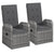 7 Piece Garden Dining Set with Cushions Grey