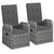 7 Piece Garden Dining Set with Cushions Grey