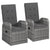 7 Piece Garden Dining Set with Cushions Grey