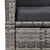 7 Piece Garden Dining Set with Cushions Grey