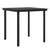 3 Piece Garden Dining Set with Cushions Black