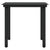 3 Piece Garden Dining Set with Cushions Black
