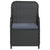 7 Piece Garden Dining Set with Cushions Black