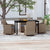 5 Piece Garden Dining Set with Cushions Brown