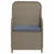 7 Piece Garden Dining Set with Cushions Brown