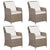 5 Piece Garden Dining Set Brown