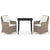 3 Piece Garden Dining Set Brown