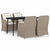 5 Piece Garden Dining Set Brown