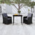 3 Piece Garden Dining Set Black
