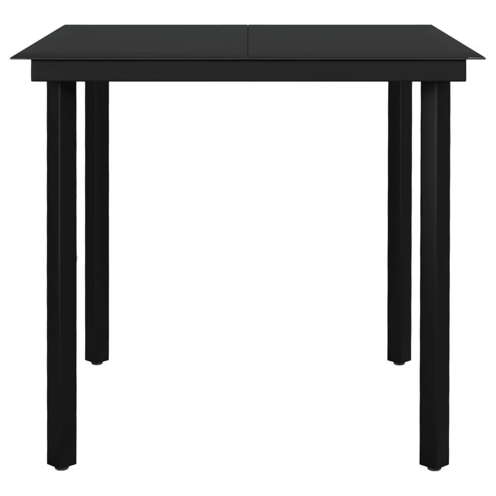 5 Piece Garden Dining Set Dark Grey