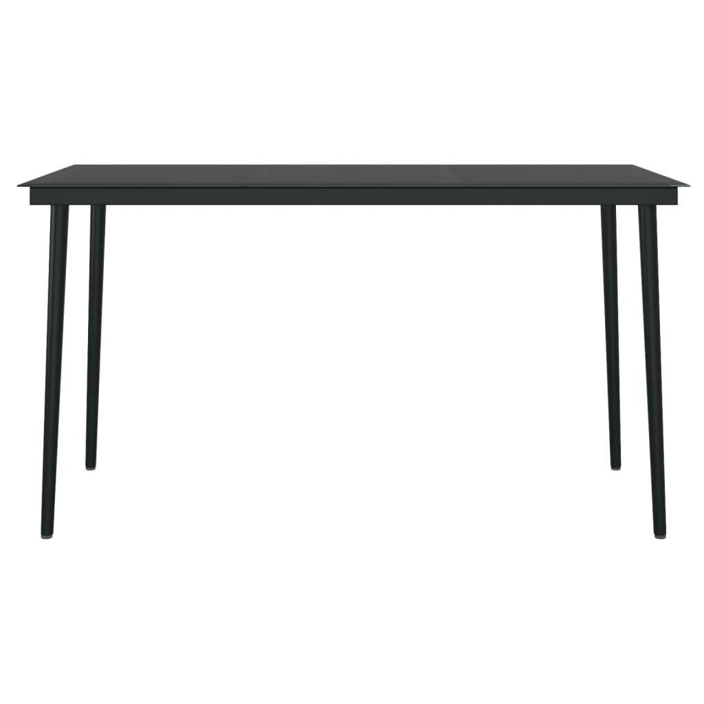 7 Piece Garden Dining Set Dark Grey