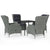 5 Piece Garden Dining Set Light Grey