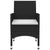 3 Piece Garden Dining Set Poly Rattan and Glass