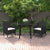 3 Piece Garden Dining Set Poly Rattan and Glass