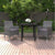 3 Piece Garden Dining Set Poly Rattan and Glass
