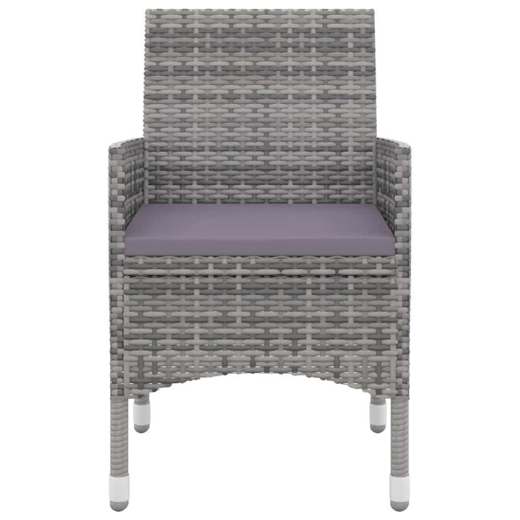 5 Piece Garden Dining Set Poly Rattan and Glass