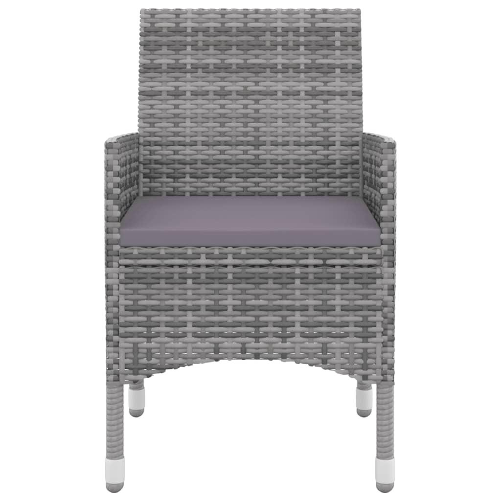 7 Piece Garden Dining Set Poly Rattan and Glass