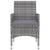 3 Piece Garden Dining Set with Cushions Poly Rattan and Glass