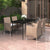 5 Piece Garden Dining Set with Cushions Poly Rattan and Glass