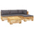 5 Piece Garden Lounge Set with Cushions Solid Wood Teak