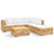 6 Piece Garden Lounge Set with Cushions Solid Wood Teak