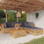 6 Piece Garden Lounge Set with Cushions Solid Wood Teak