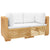 Garden Corner Sofas with Cushions 2 pcs Solid Wood Teak