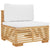 3 Piece Garden Lounge Set with Cushions Solid Wood Teak