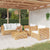 5 Piece Garden Lounge Set with Cushions Solid Wood Teak