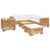 8 Piece Garden Lounge Set with Cushions Solid Teak Wood