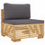7 Piece Garden Lounge Set with Cushions Solid Teak Wood