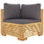 6 Piece Garden Lounge Set with Cushions Solid Teak Wood