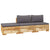 3 Piece Garden Lounge Set with Cushions Solid Wood Teak