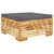 3 Piece Garden Lounge Set with Cushions Solid Wood Teak