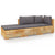 3 Piece Garden Lounge Set with Cushions Solid Wood Teak