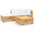 4 Piece Garden Lounge Set with Cushions Solid Wood Teak