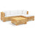 5 Piece Garden Lounge Set with Cushions Solid Wood Teak