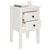 Bedside Cabinet White 40x35x61.5 cm Solid Wood Pine