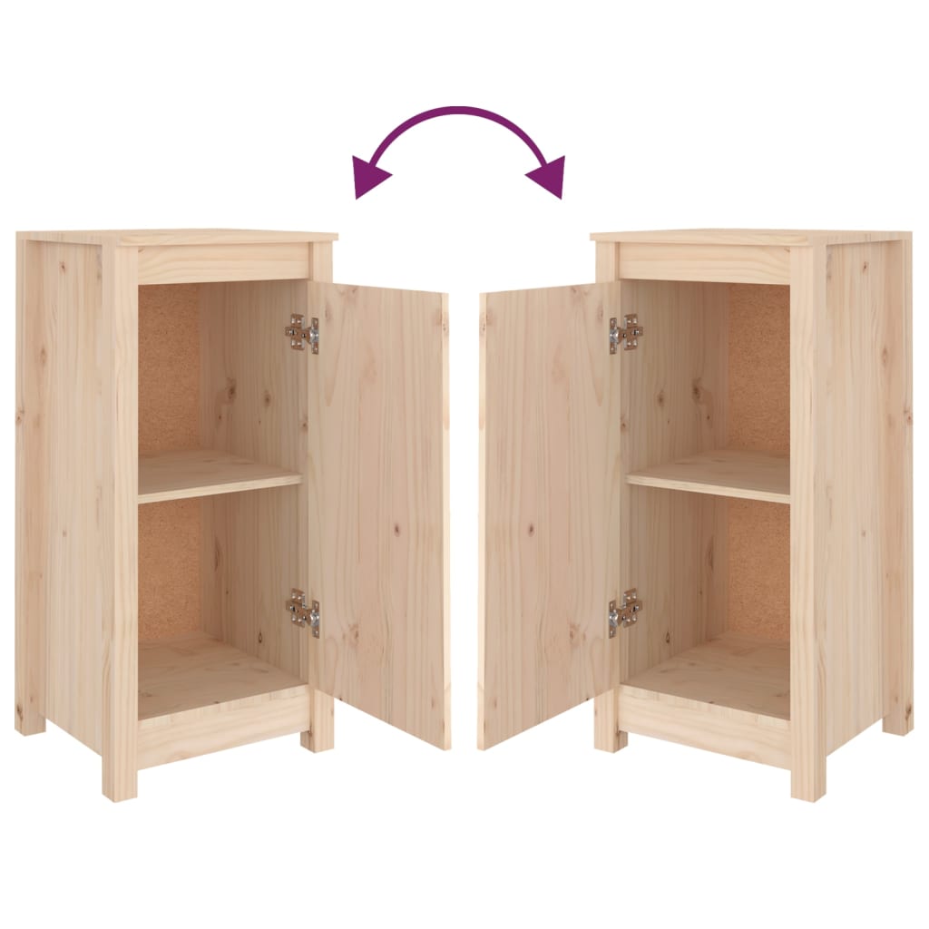 Sideboards 2 pcs 39x35x80 cm Solid Wood Pine