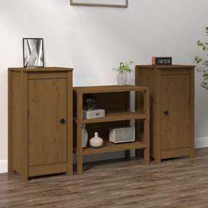 Sideboards 2 pcs Honey Brown 40x35x80 cm Solid Wood Pine