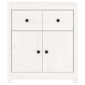 Sideboard White 70x35x80 cm Solid Wood Pine